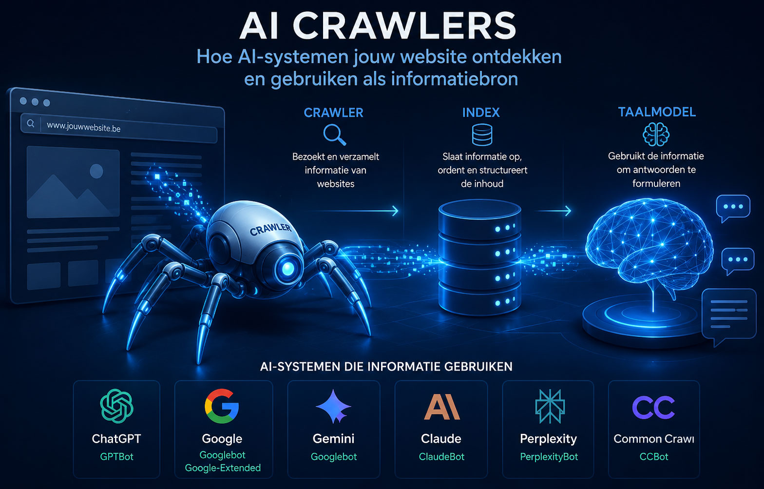 Hoe werken AI-crawlers? Hoe werken AI-crawlers?