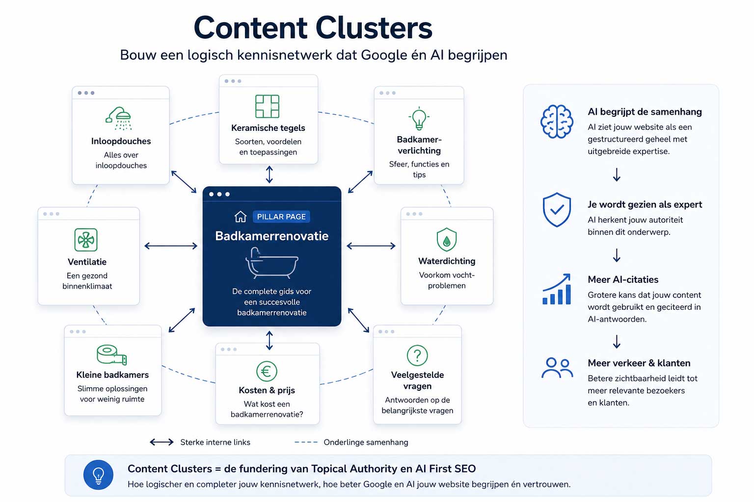 Praktijkvoorbeeld van een goed opgebouwde content cluster Praktijkvoorbeeld van een goed opgebouwde content cluster