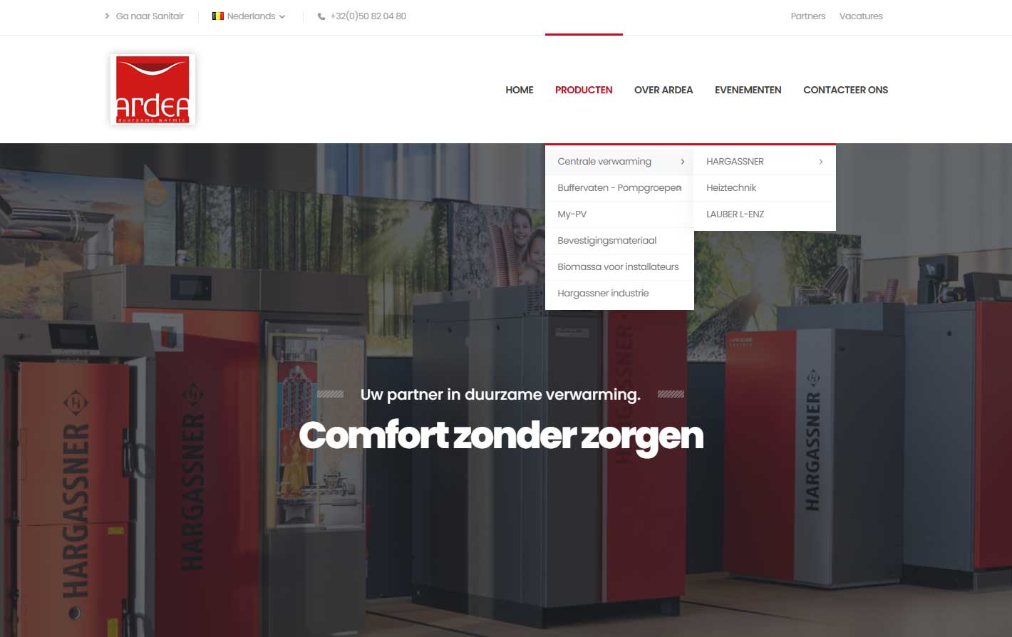 Nieuwe website design voor Ardea NV Nieuwe website design voor Ardea NV